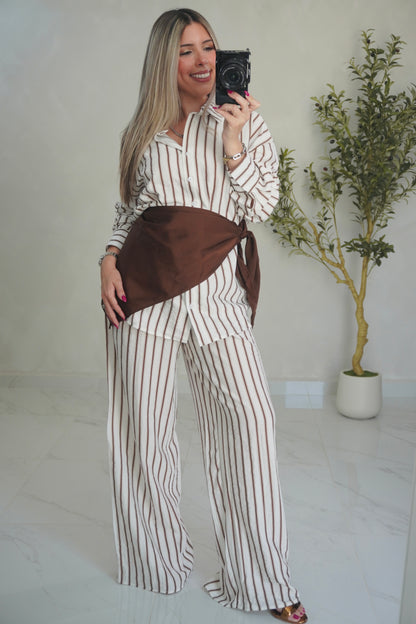 STRIPE SCARF SET