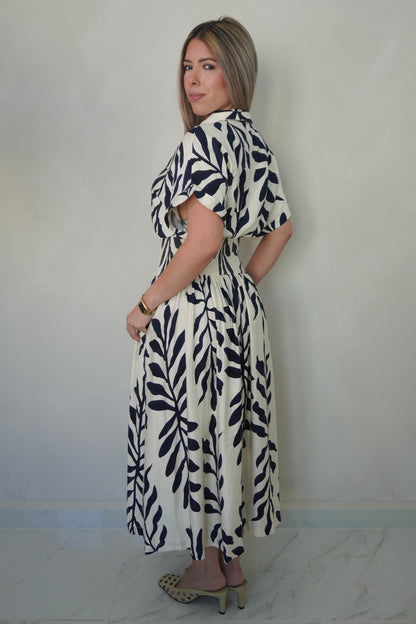 DOLMAN SLEEVE MIDI DRESS