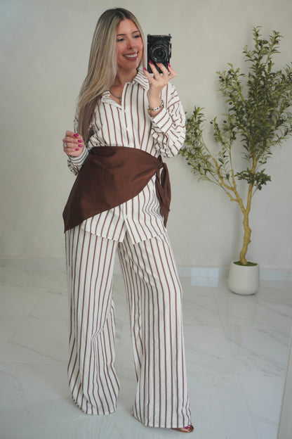 STRIPE SCARF SET