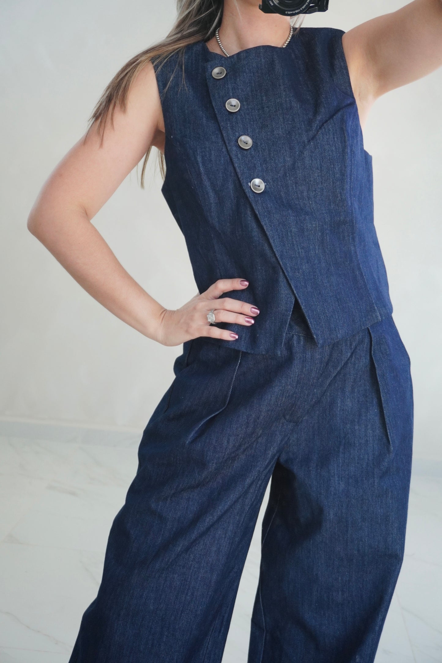 DENIM VEST & PANTS SET