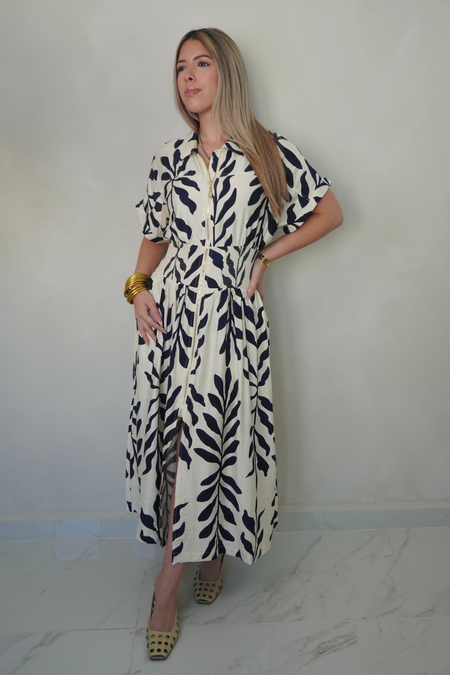 DOLMAN SLEEVE MIDI DRESS