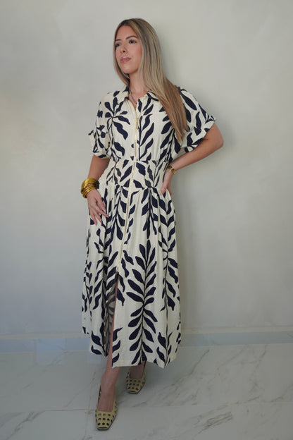 DOLMAN SLEEVE MIDI DRESS