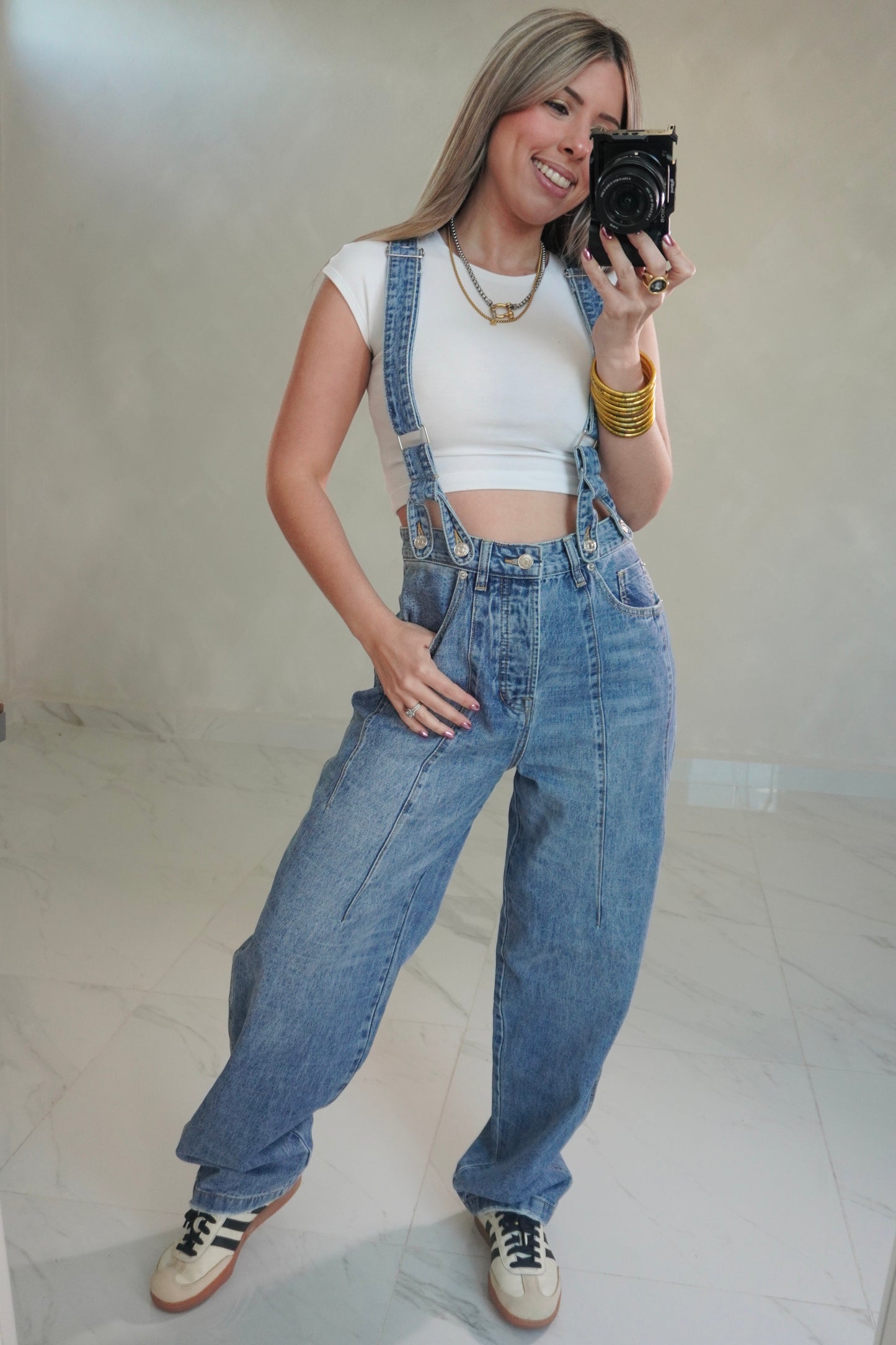 DENIM SUSPENDER JEANS