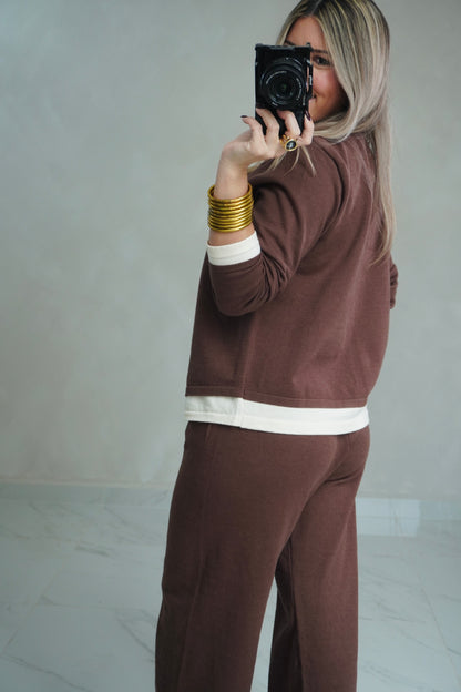 KNIT TOP & PANTS TRAVEL SET