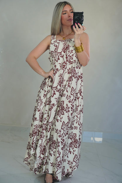 SQUARE NECK MAXI DRESS