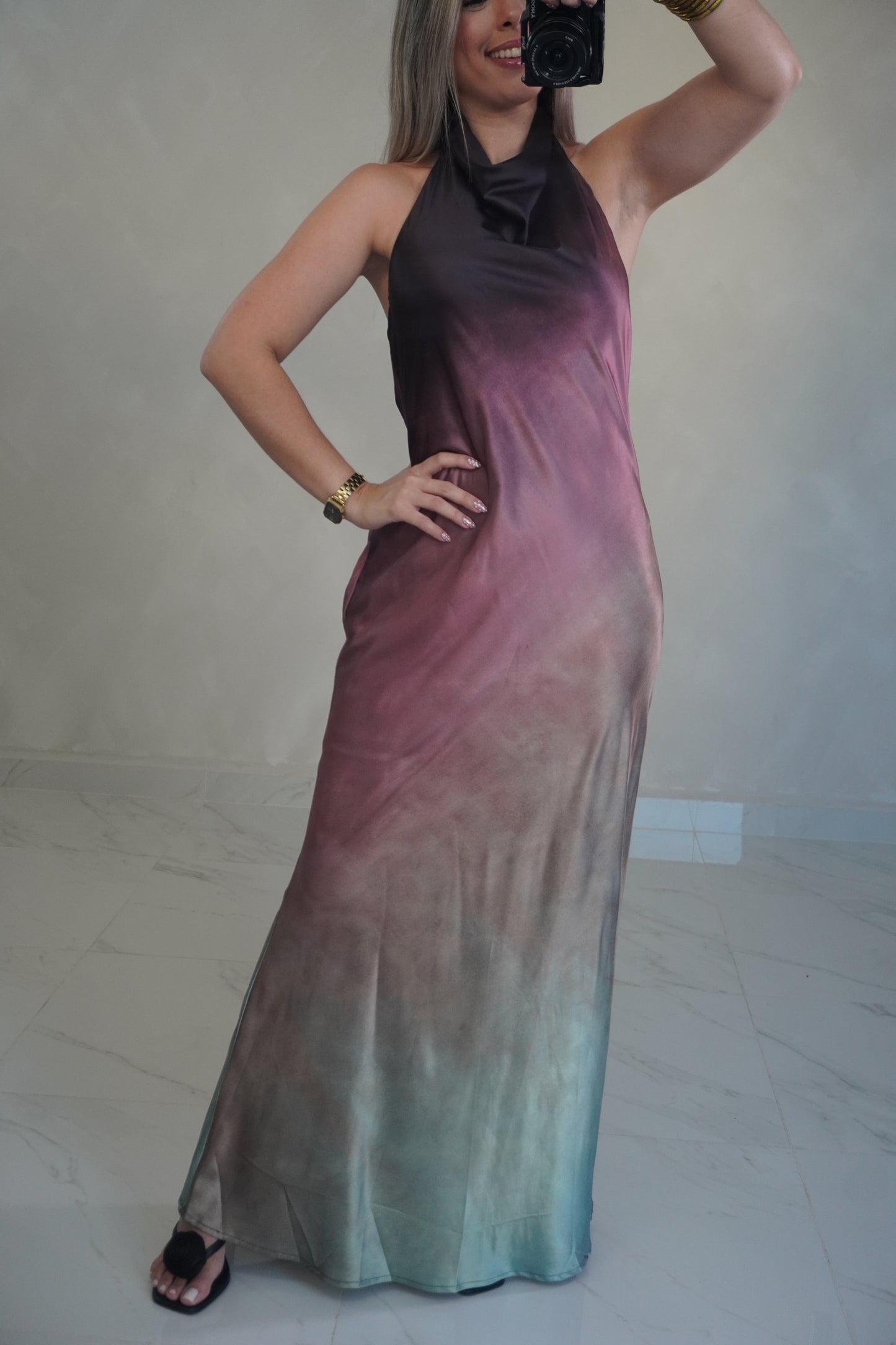 COWL NECK MAXI DRESS