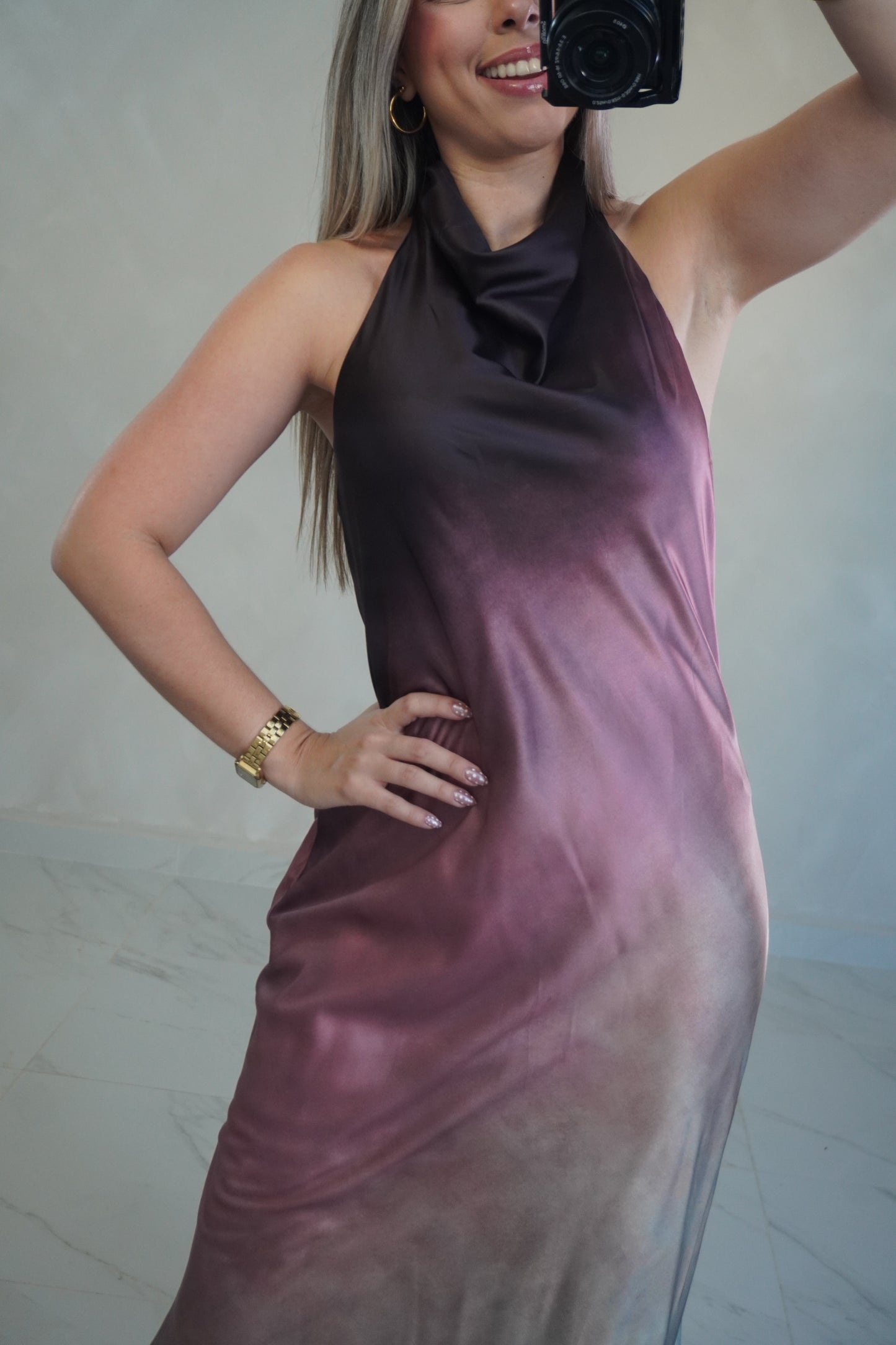 COWL NECK MAXI DRESS