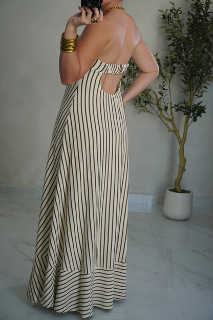 STRAPLESS MIDI DRESS