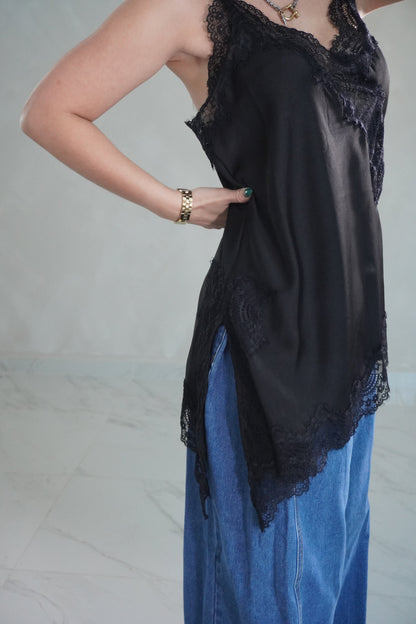 ASYMMETRIC LACE TOP