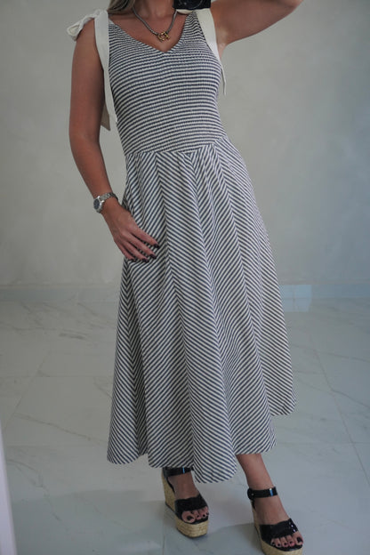 LINEN STRIPES DRESS