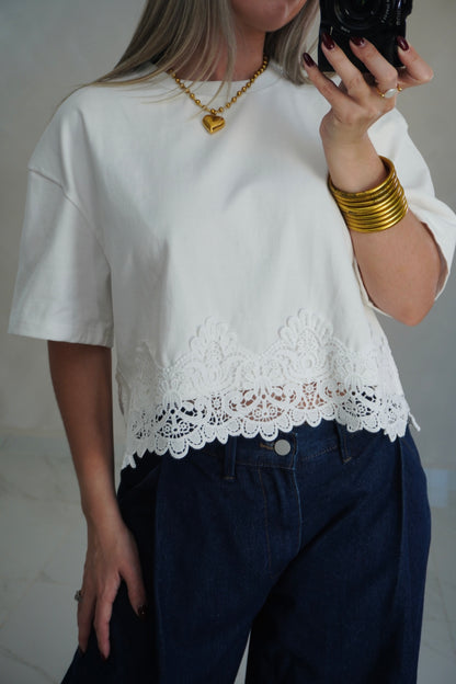 LACE TRIM TOP