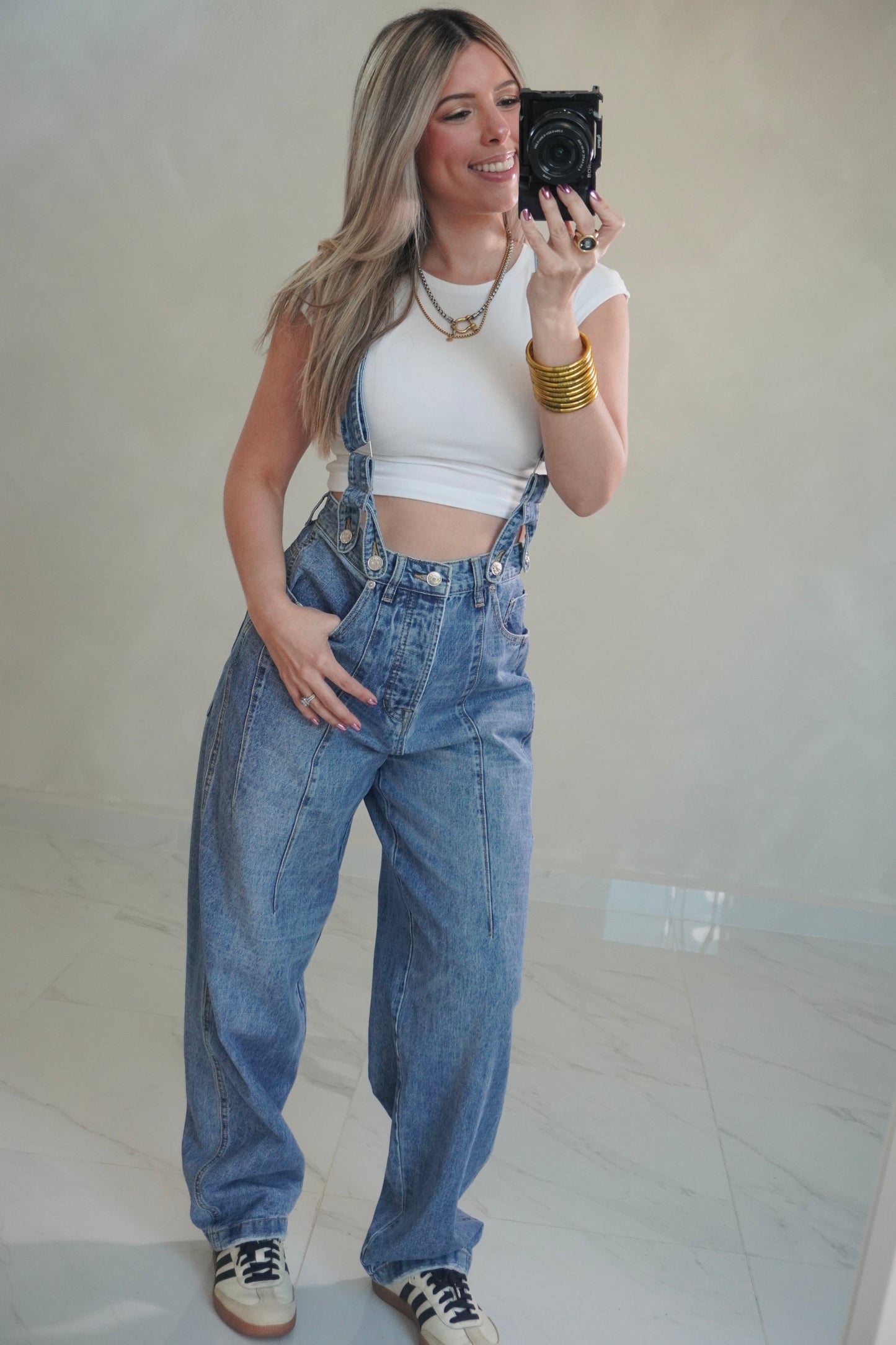 DENIM SUSPENDER JEANS