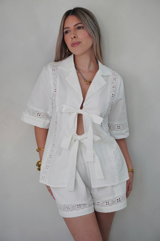 LACE TOP & SHORT SET