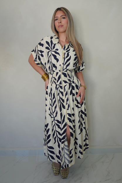 DOLMAN SLEEVE MIDI DRESS