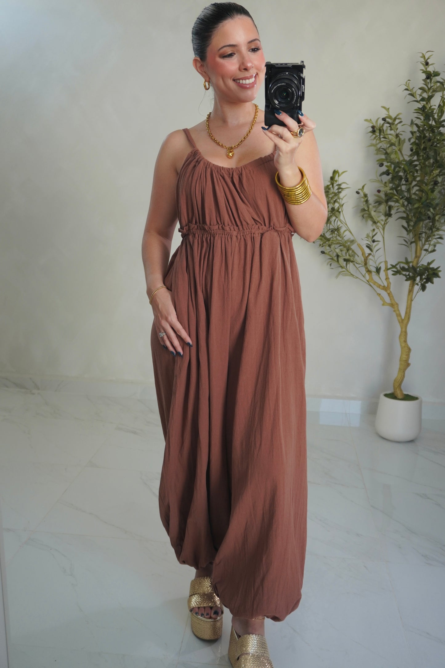 BALLOONED JUMPSUIT