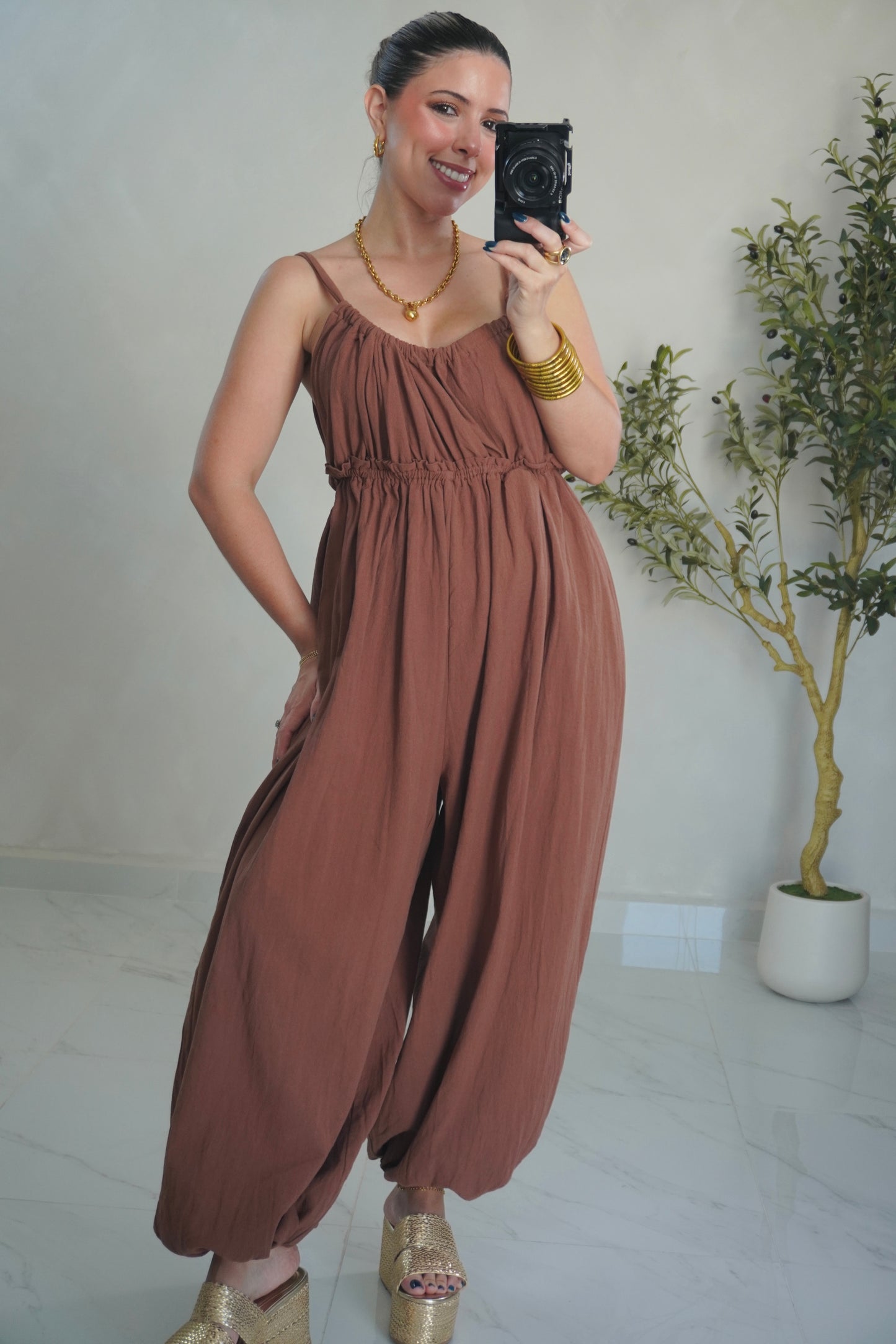 BALLOONED JUMPSUIT