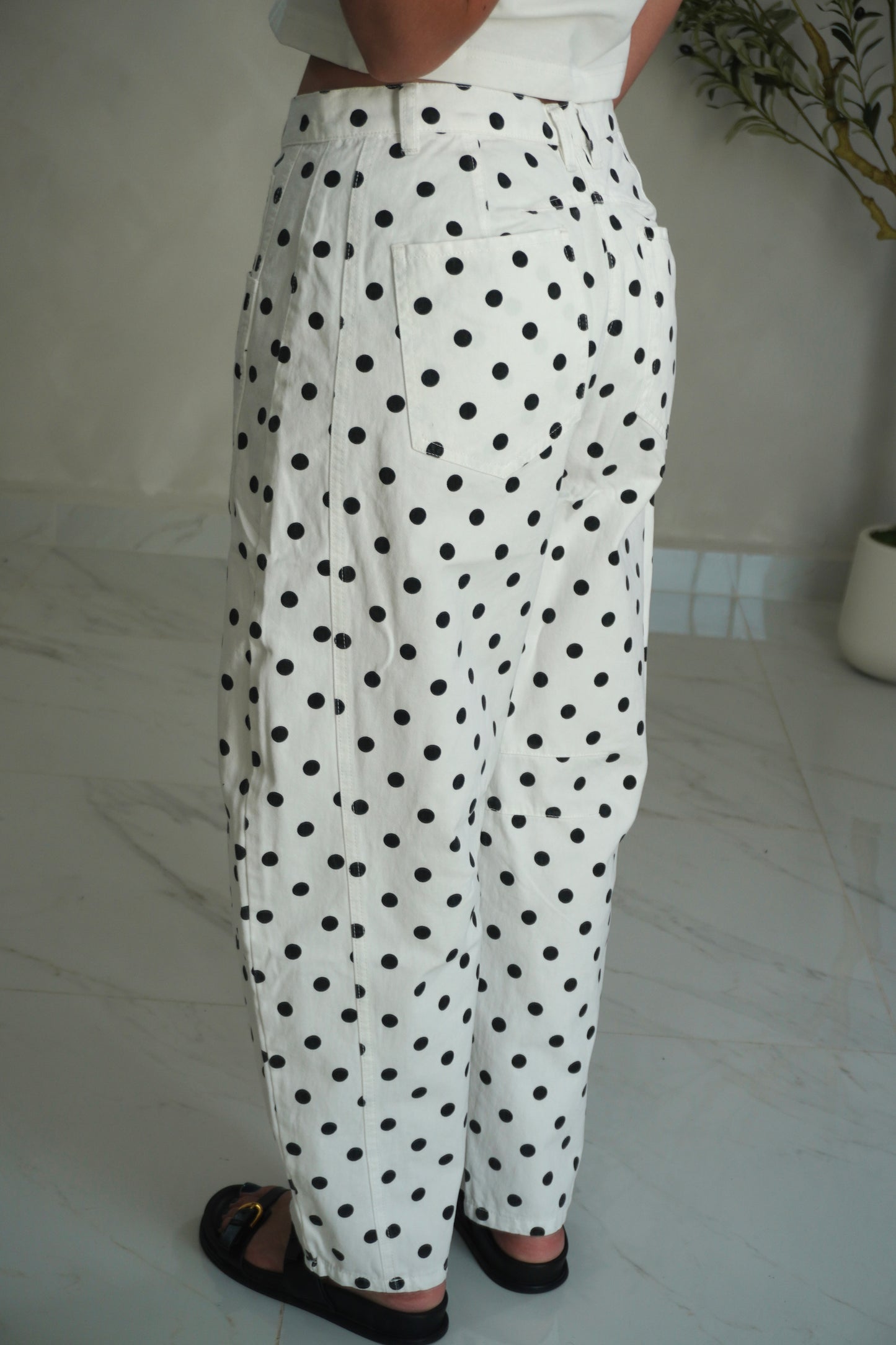 POLKA DOT BARREL JEAN