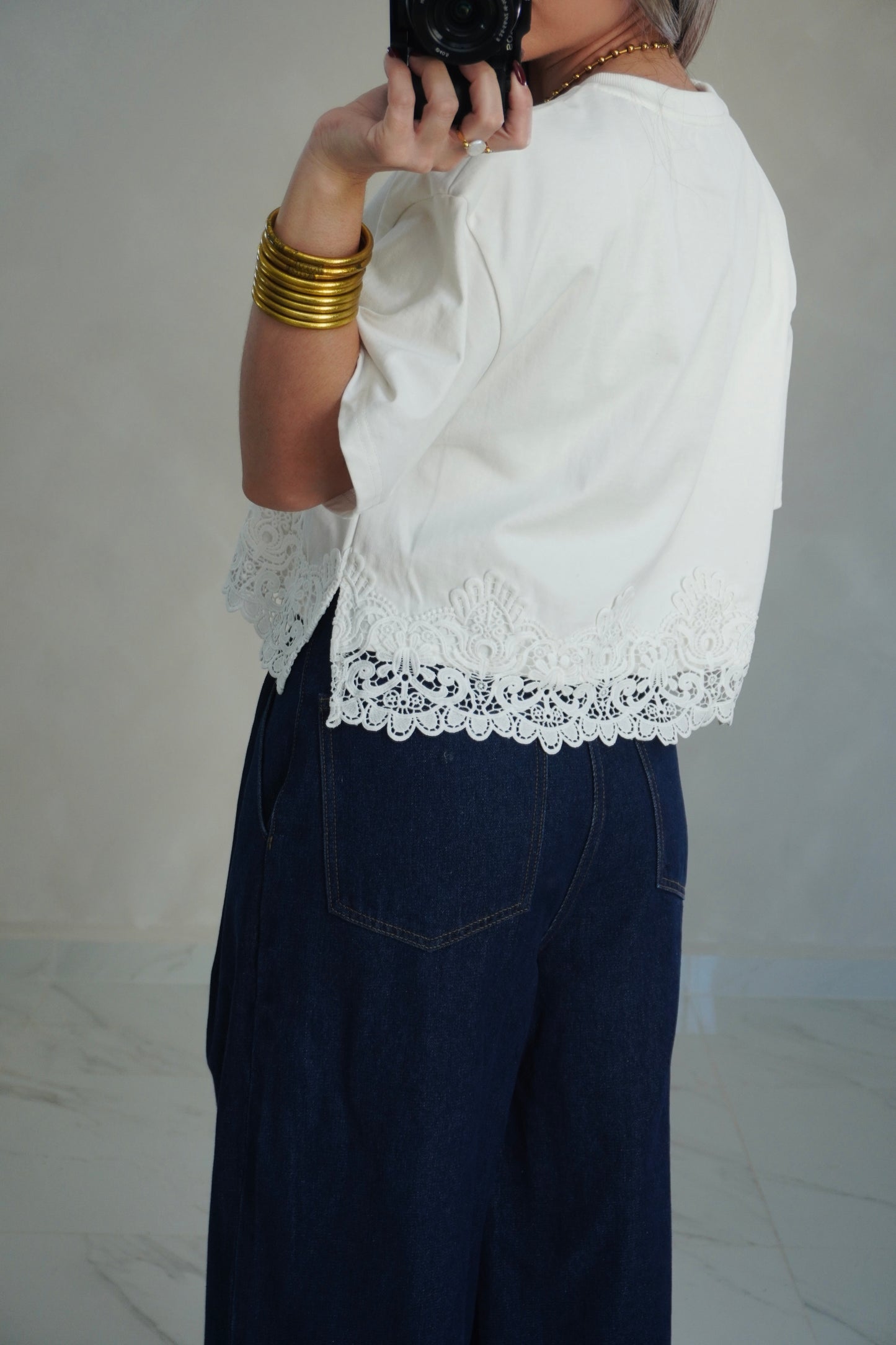 LACE TRIM TOP